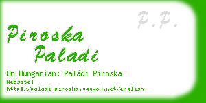 piroska paladi business card
