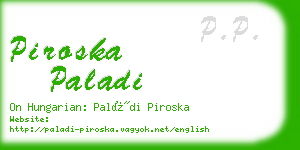 piroska paladi business card